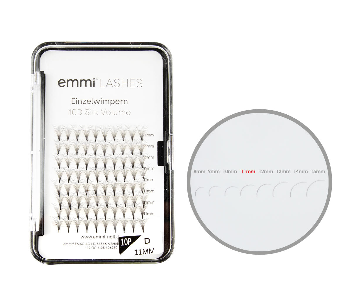 Emmi®-Lashes Silk VOLUME- Lashes Einzelwimpern 11mm 10D 0.05mm
