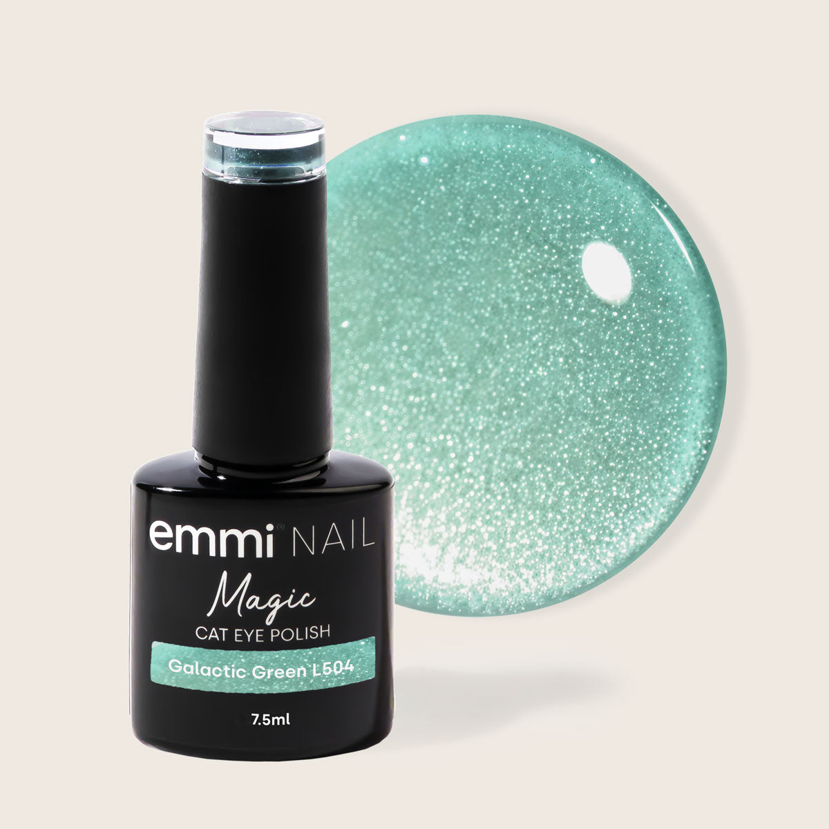 Vernis Shellac UV/LED Magic Cat Eye Vert Galactique -L504- 