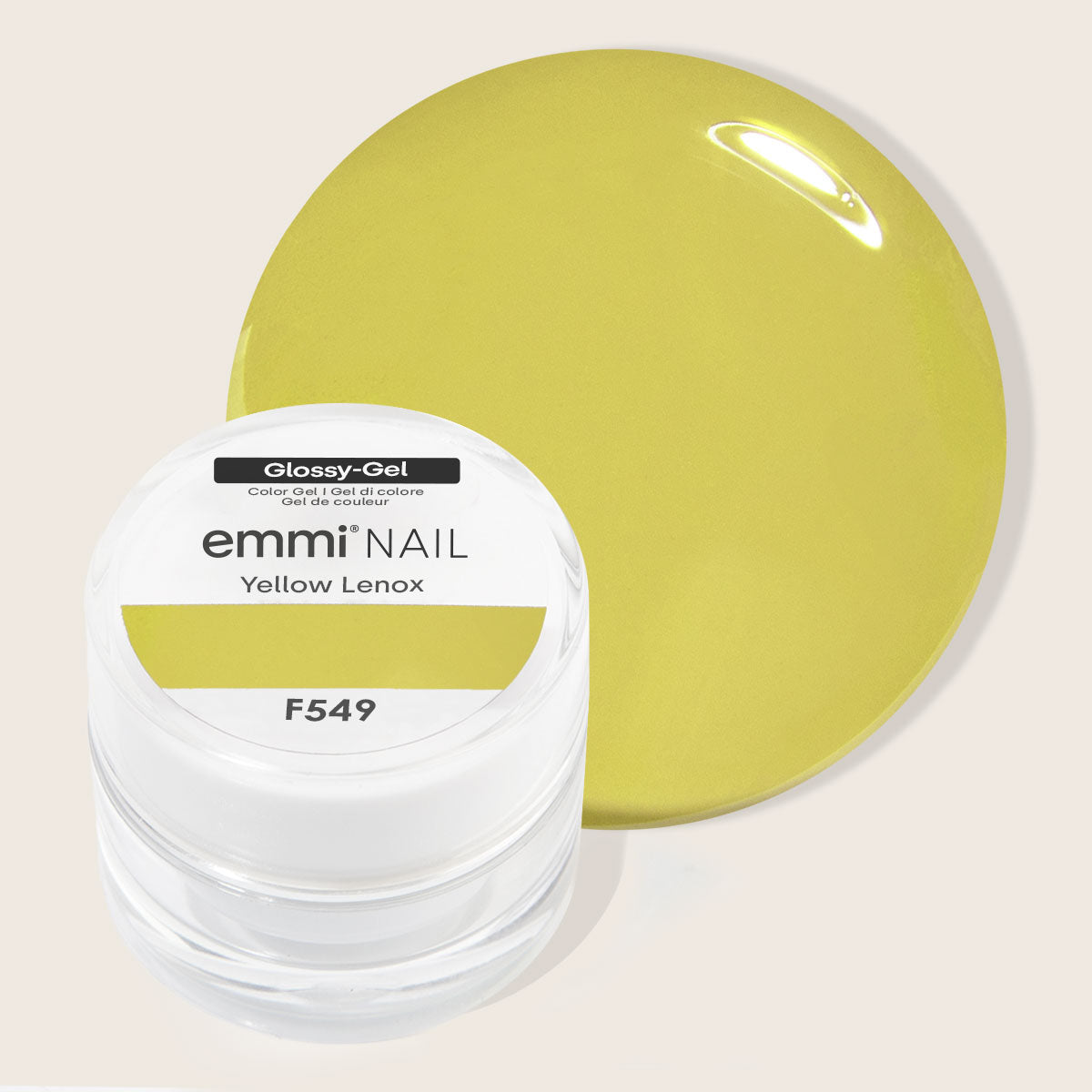 Emmi Nail Glossy Gel Yellow Lenox -F549- 