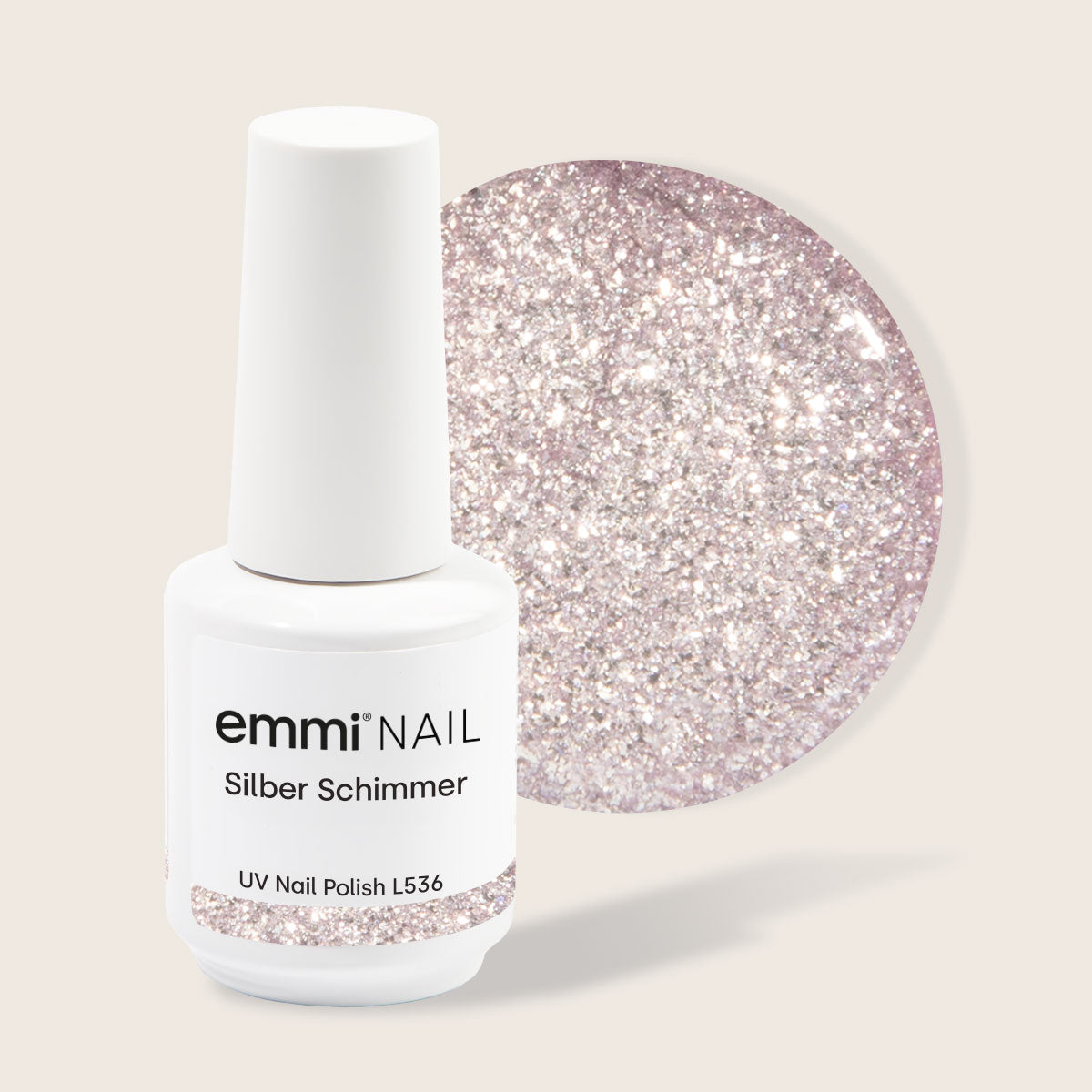 Shellac UV Polish Silver Shimmer 15ml -L536- 