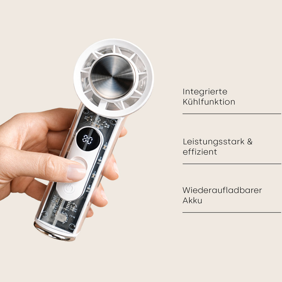 Mini-ventilateur Emmi-Air avec fonction rafraîchissante