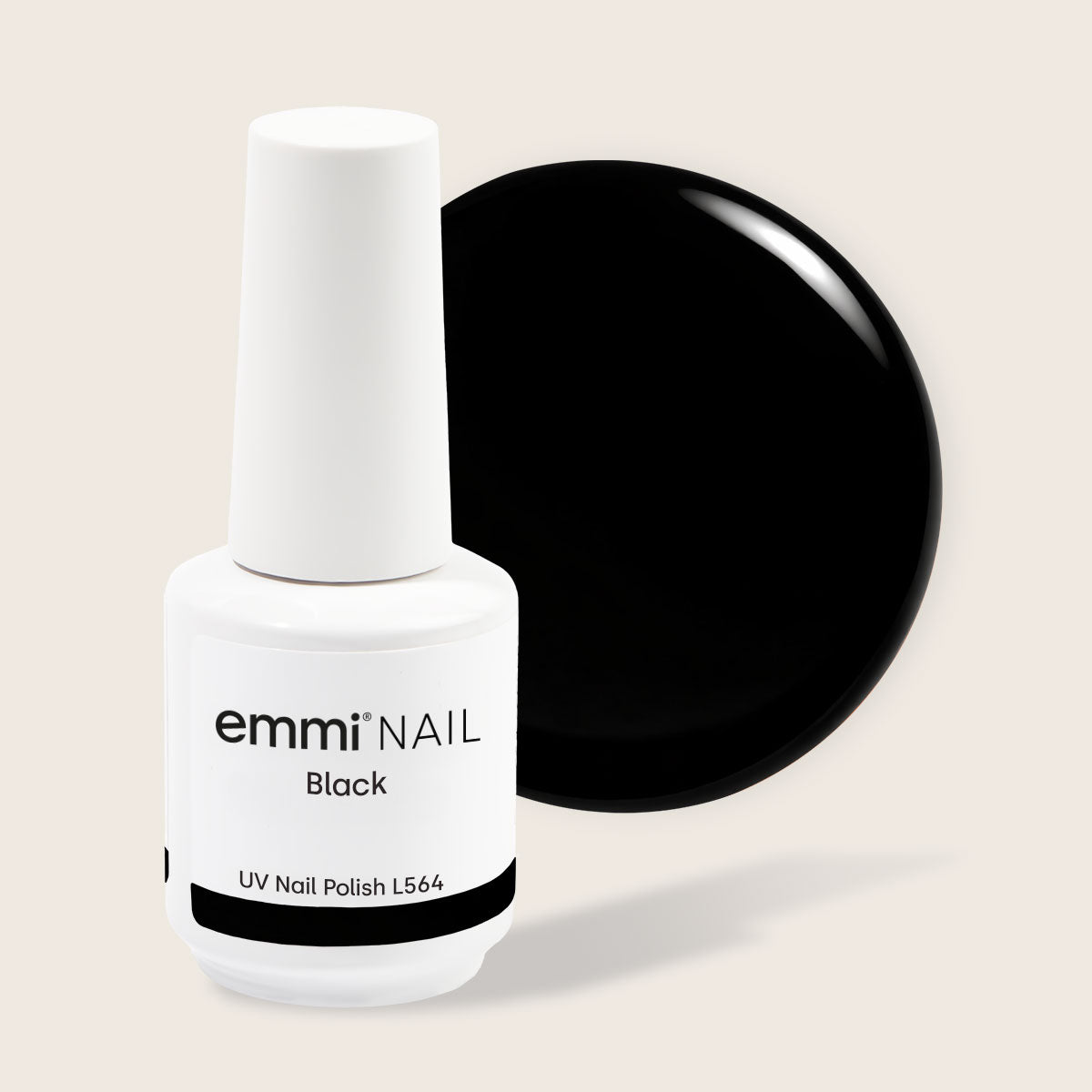 Shellac UV Polish Black 15ml -L564-