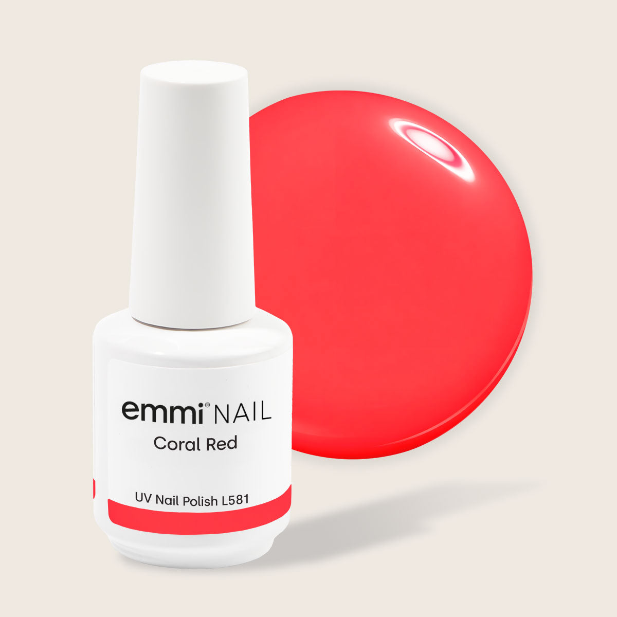 Shellac UV Polish Coral Red 15ml -L577-