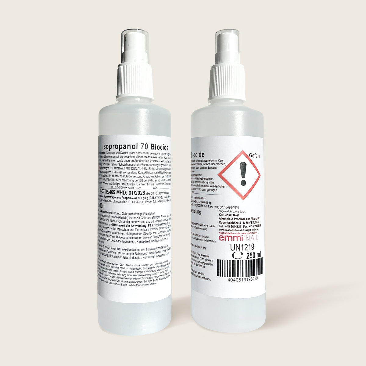Isopropanol 70 Biocide Haut- und Handdesinfektionsmittel 250ml