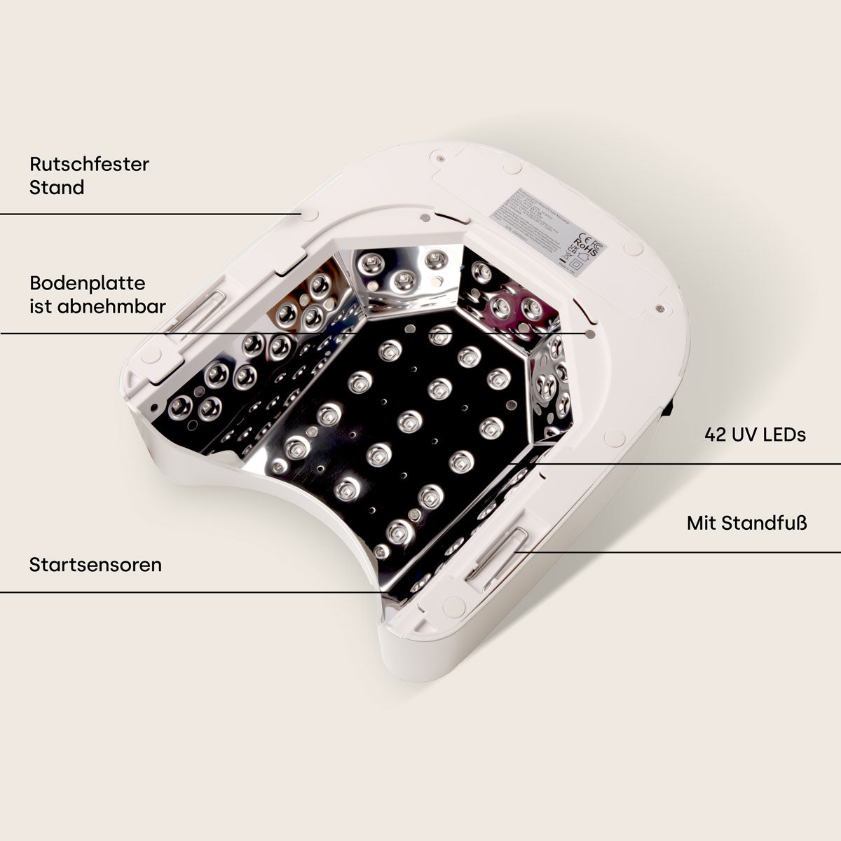 emmi Power 68 UV LED lampa za nokte bela baterijska