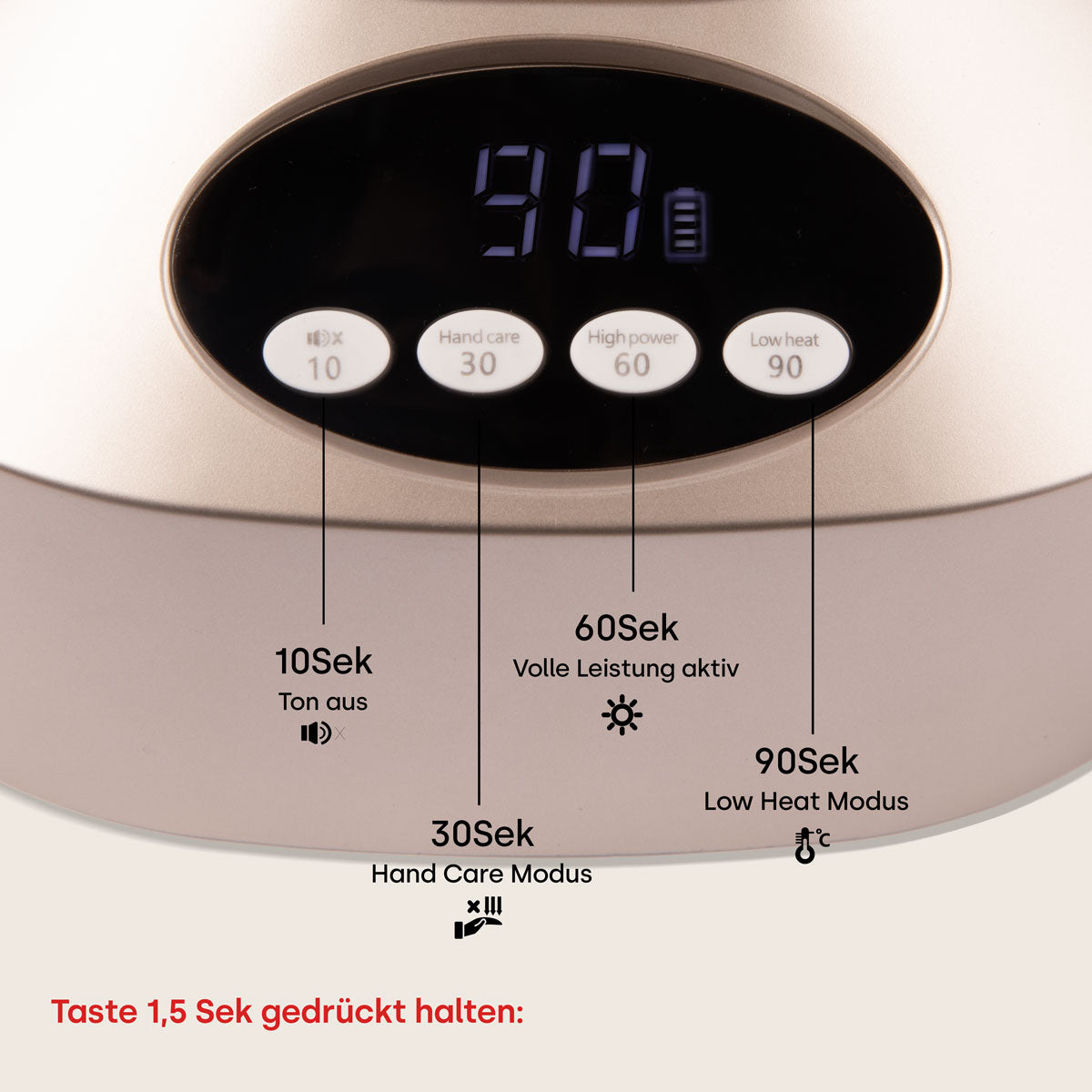 Emmi Power 68 UV/LED Nagellampe gold *Akku*
