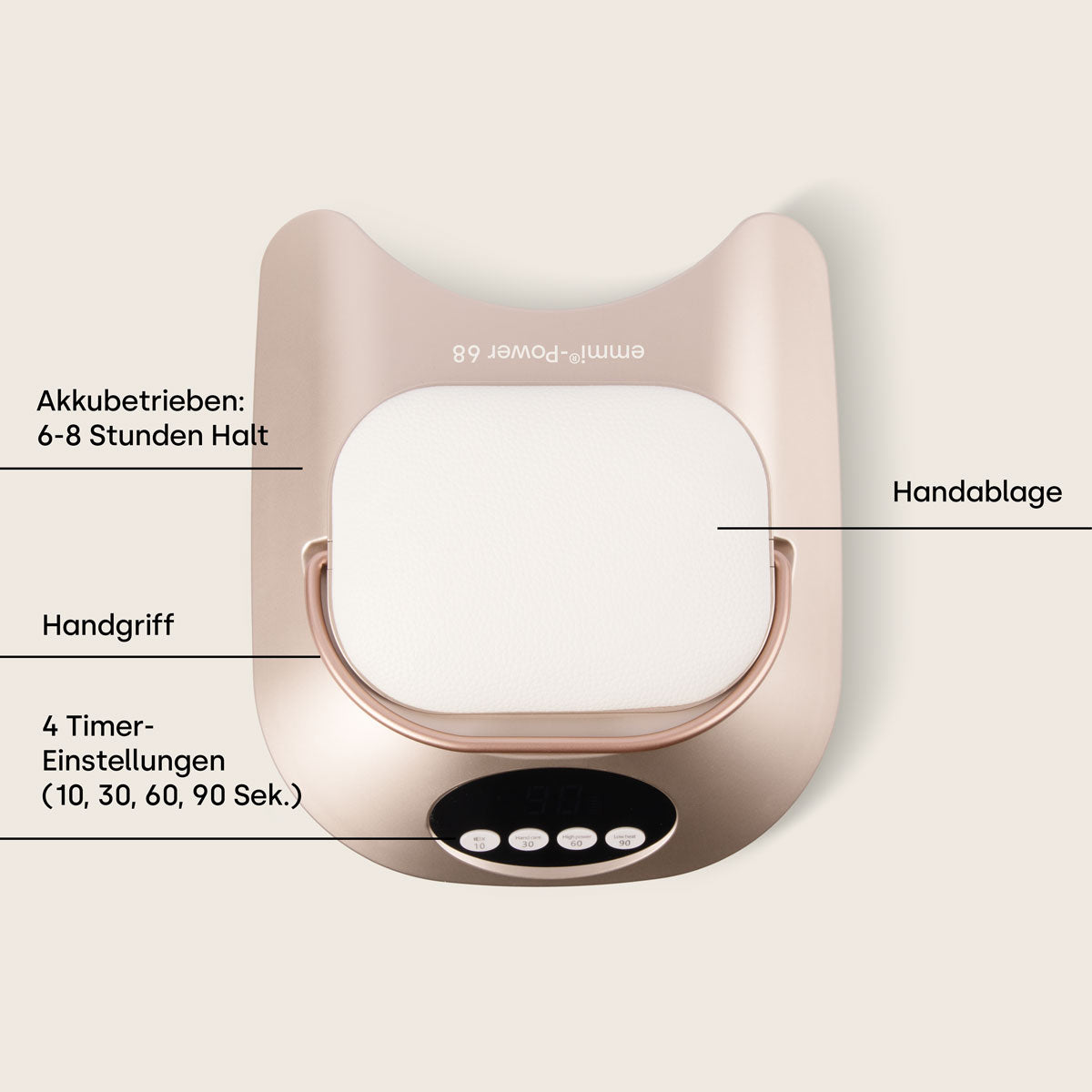Emmi Power 68 UV/LED Nagellampe gold *Akku*