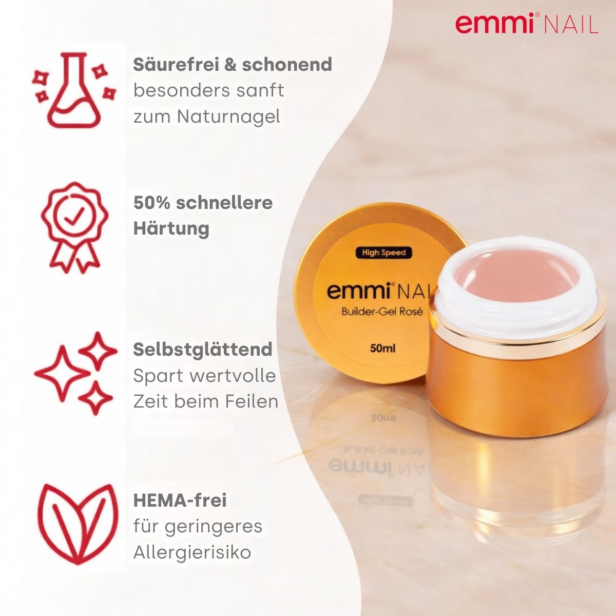 High-Speed Builder-Gel rosé 15ml