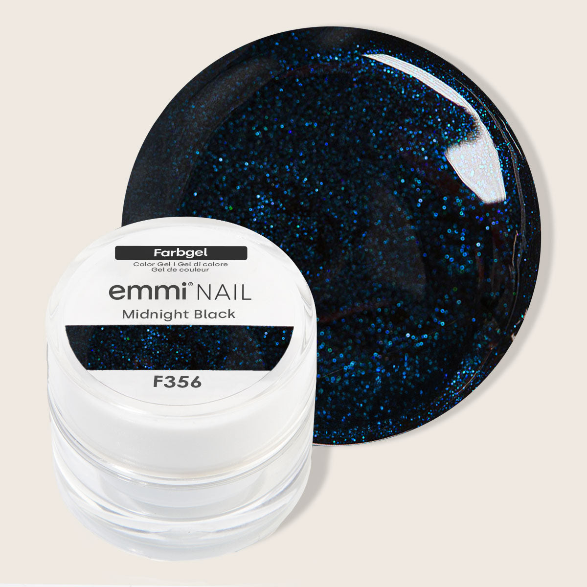 Emmi-Nail Farbgel Midnight Black 5ml -F356-
