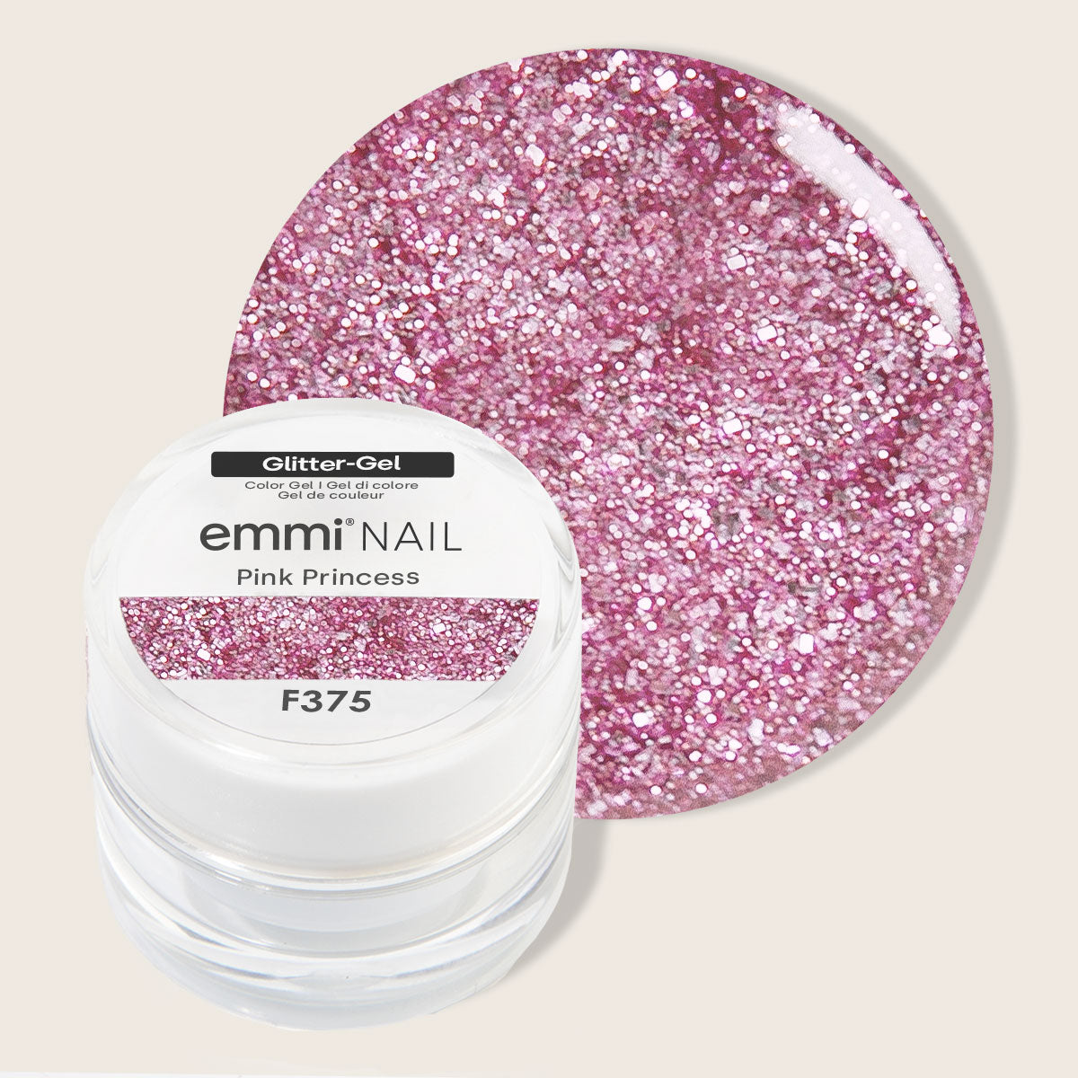 Emmi-Nail Glittergel Pink Princess 5ml -F375-