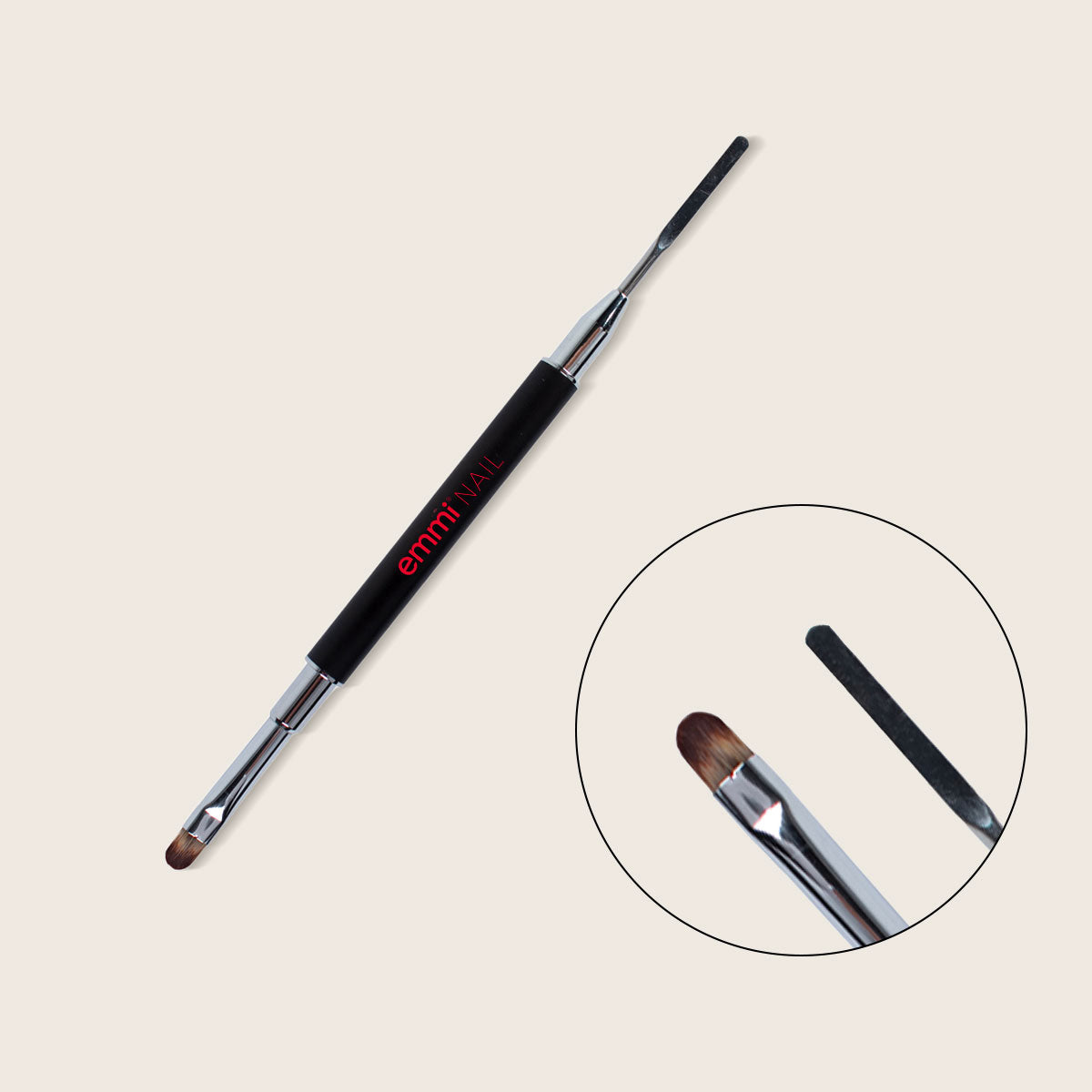 Pinceau gel 2 en 1 Emmi-Nail avec spatule