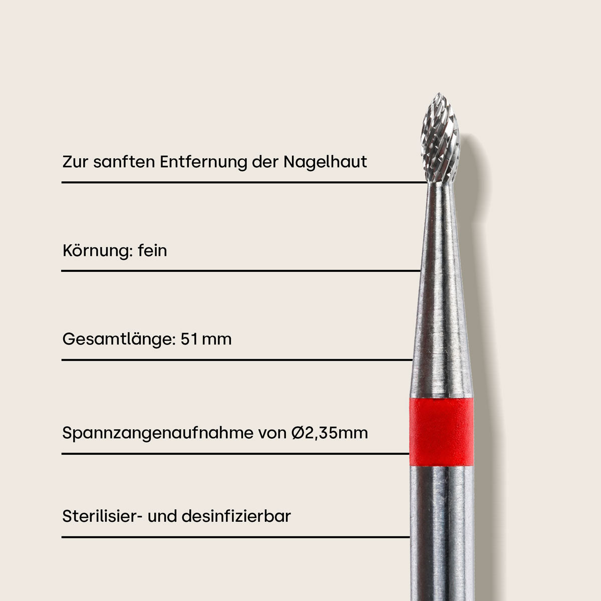 Emmi-Nail Nagelhautentferner Bit Flamme *fein*