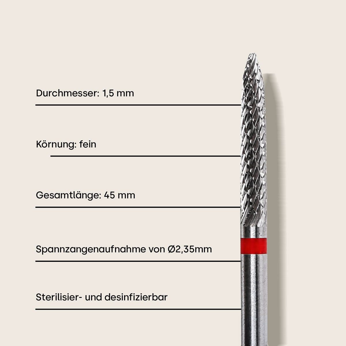 Emmi-Nail Nagelhautentferner Bit Stift *fein*