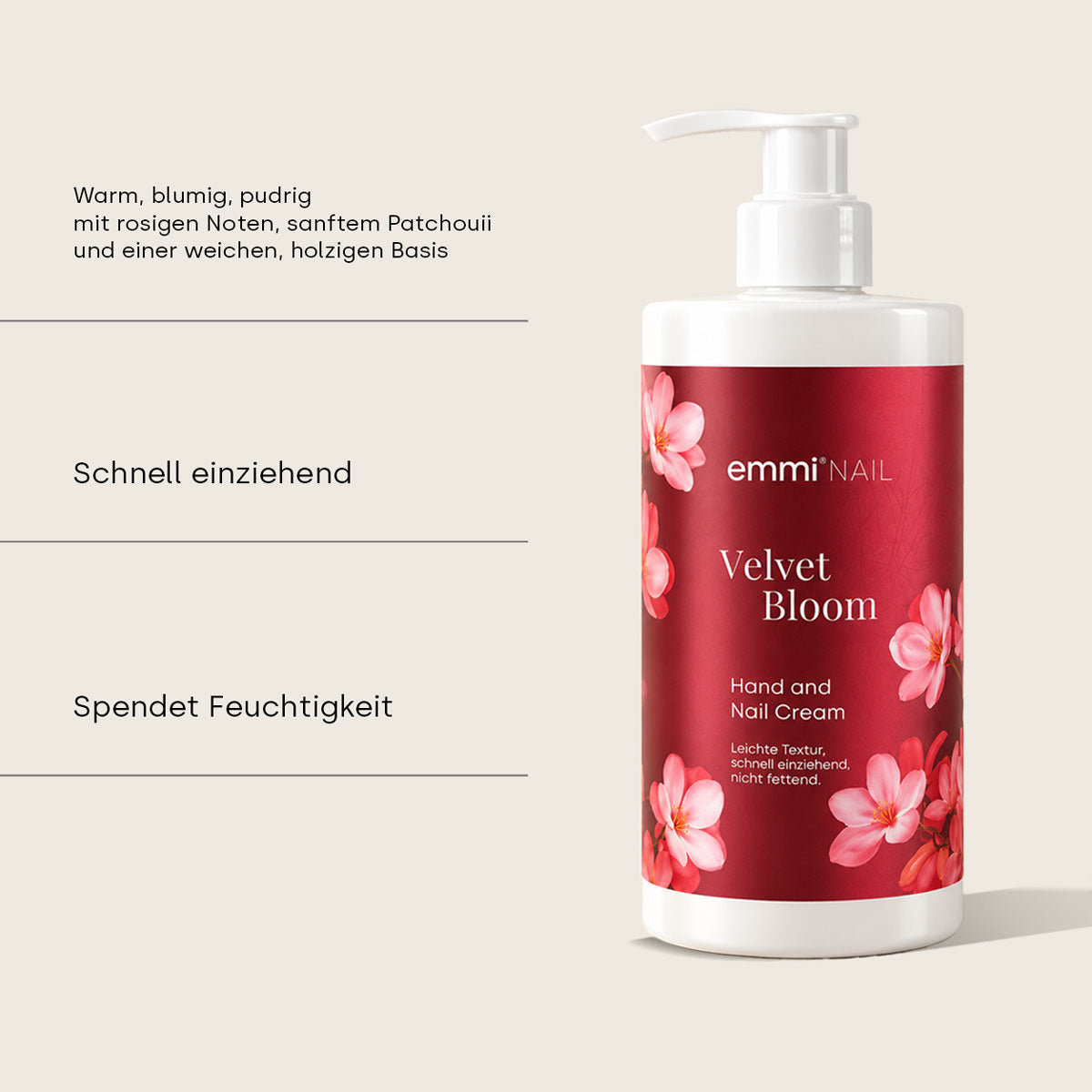 Emmi-Nail Handcreme Velvet Bloom 500ml