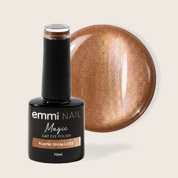 Vernis Shellac UV/LED Magic Cat Eye Cuivre Scintillant -L593-