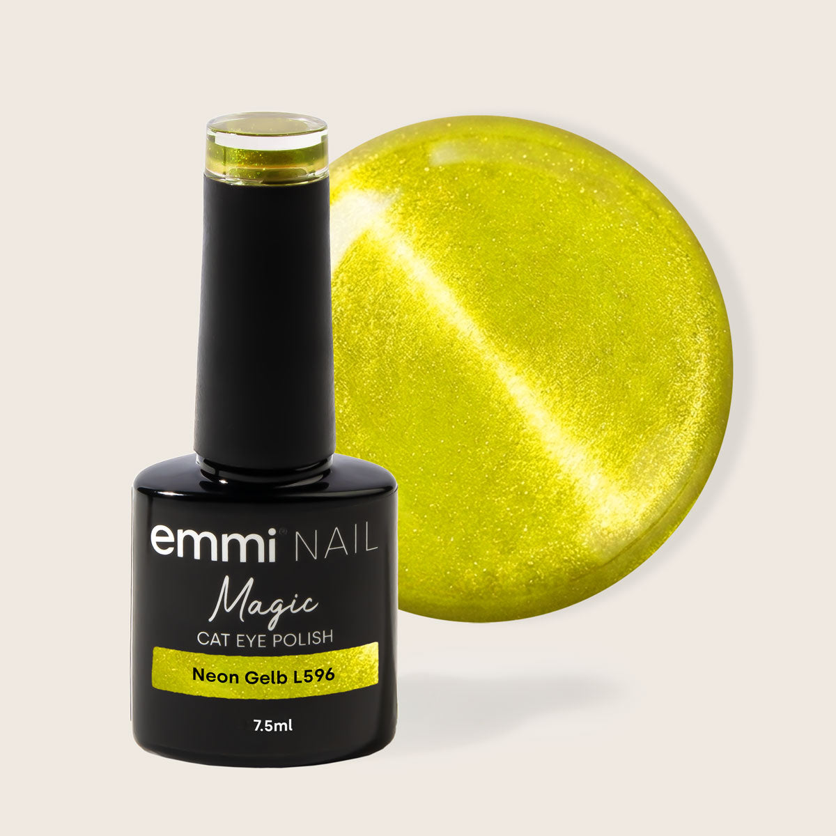 Shellac UV/LED-Lack Magic Cat Eye Neon Gelb -L-596-