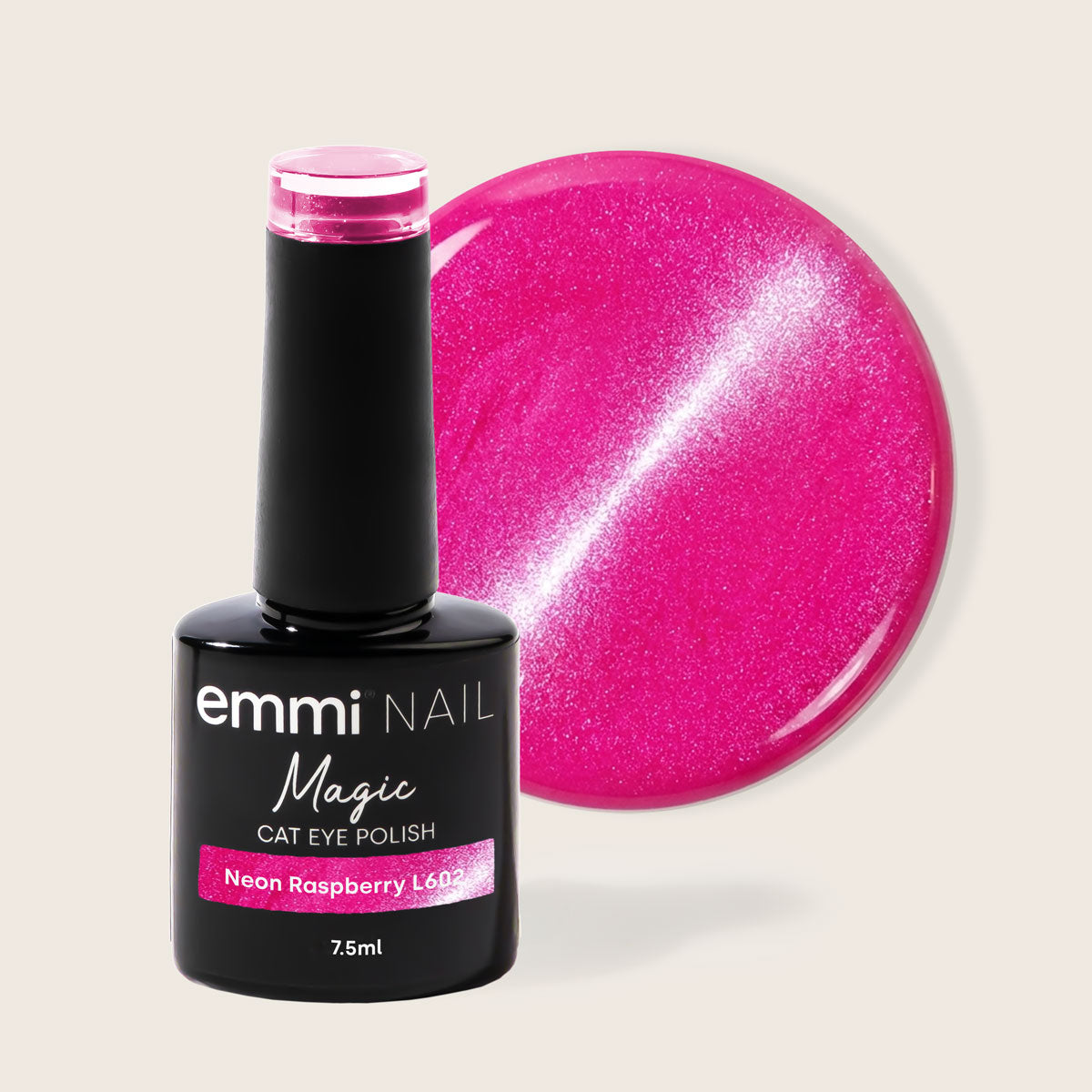 Shellac UV/LED-Lack Magic Cat Eye Neon Raspberry -L602-
