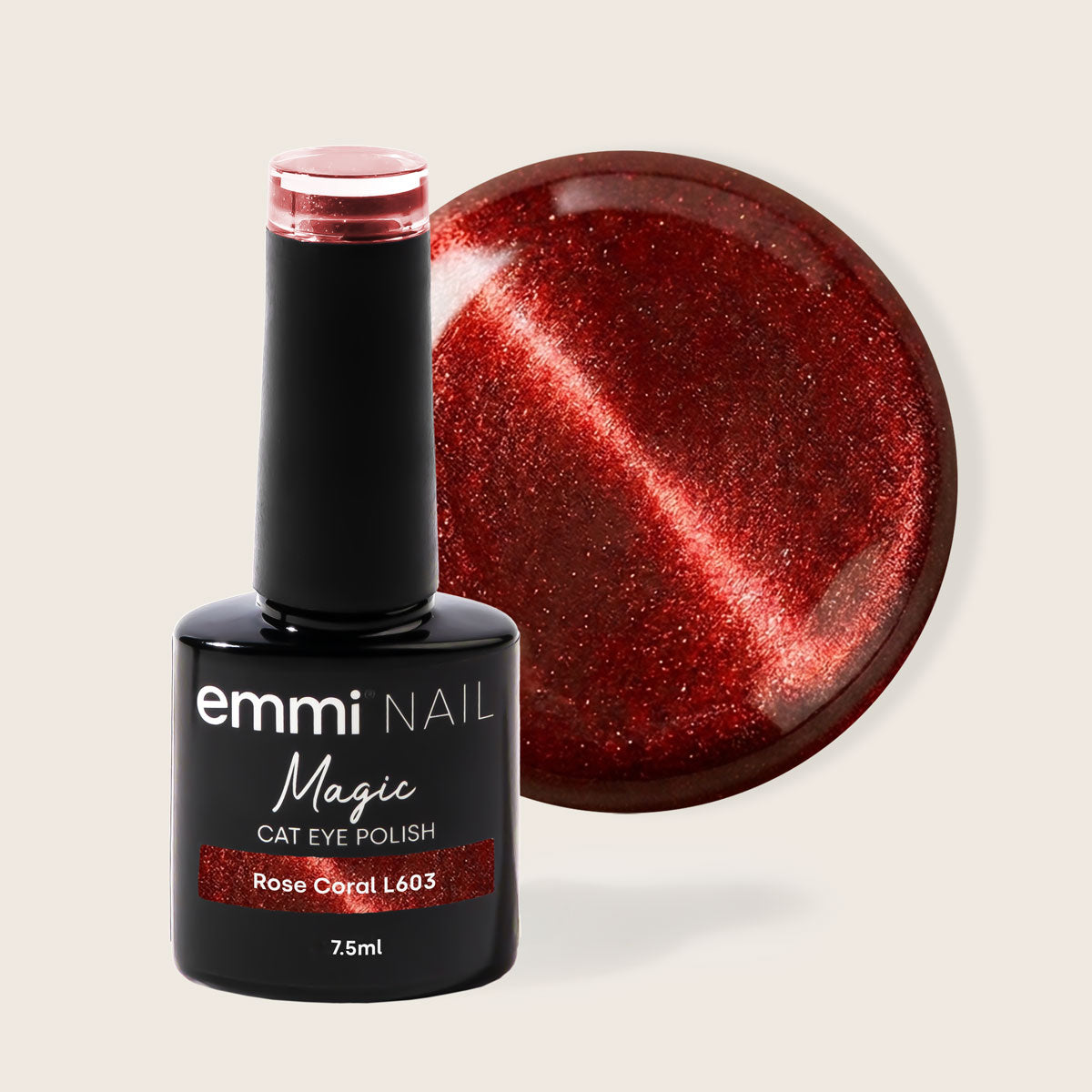 Shellac UV/LED-Lack Magic Cat Eye Rose Coral -L603-