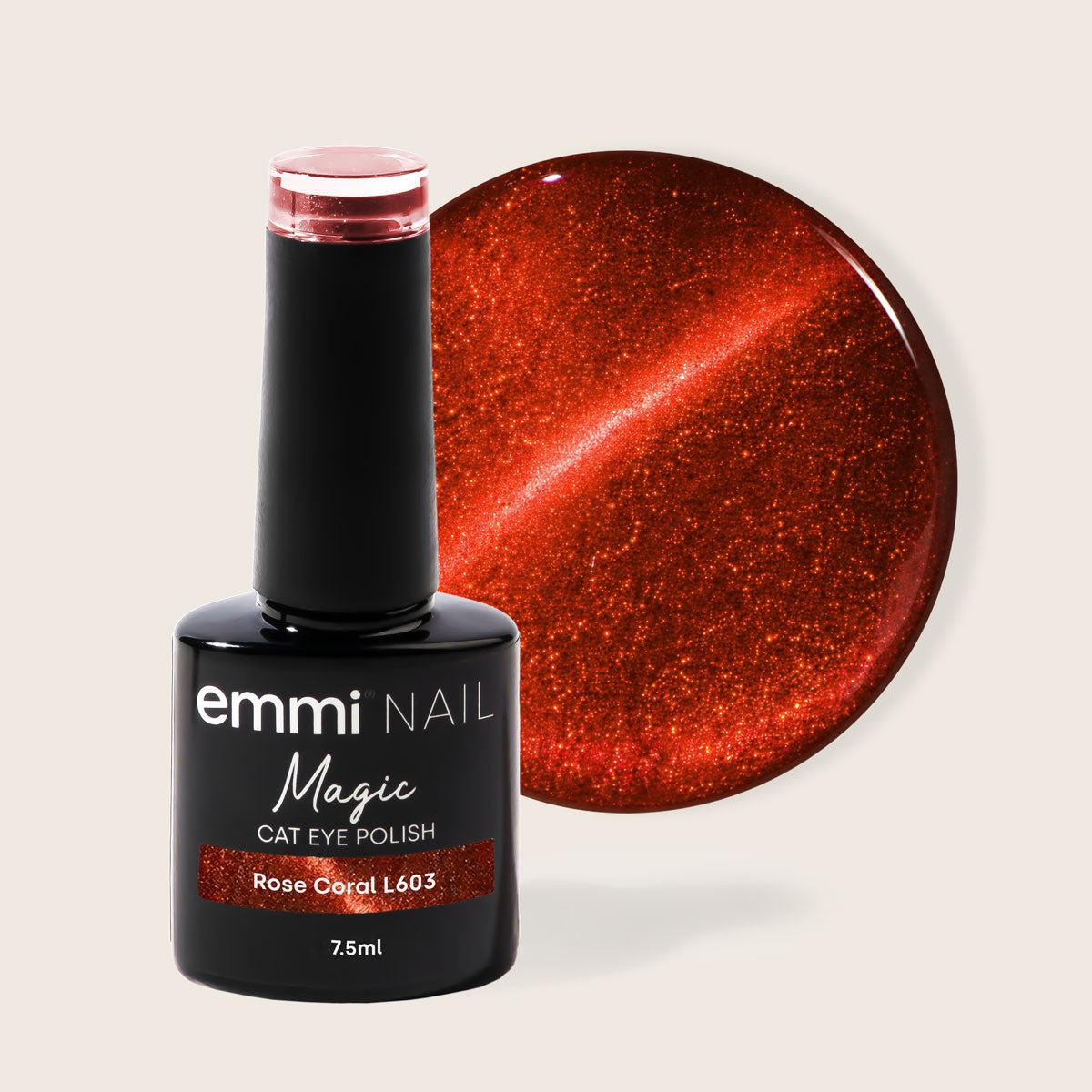 emmi Shellac UV-Lack Cat Eye Rose Coral 7,5ml | L603