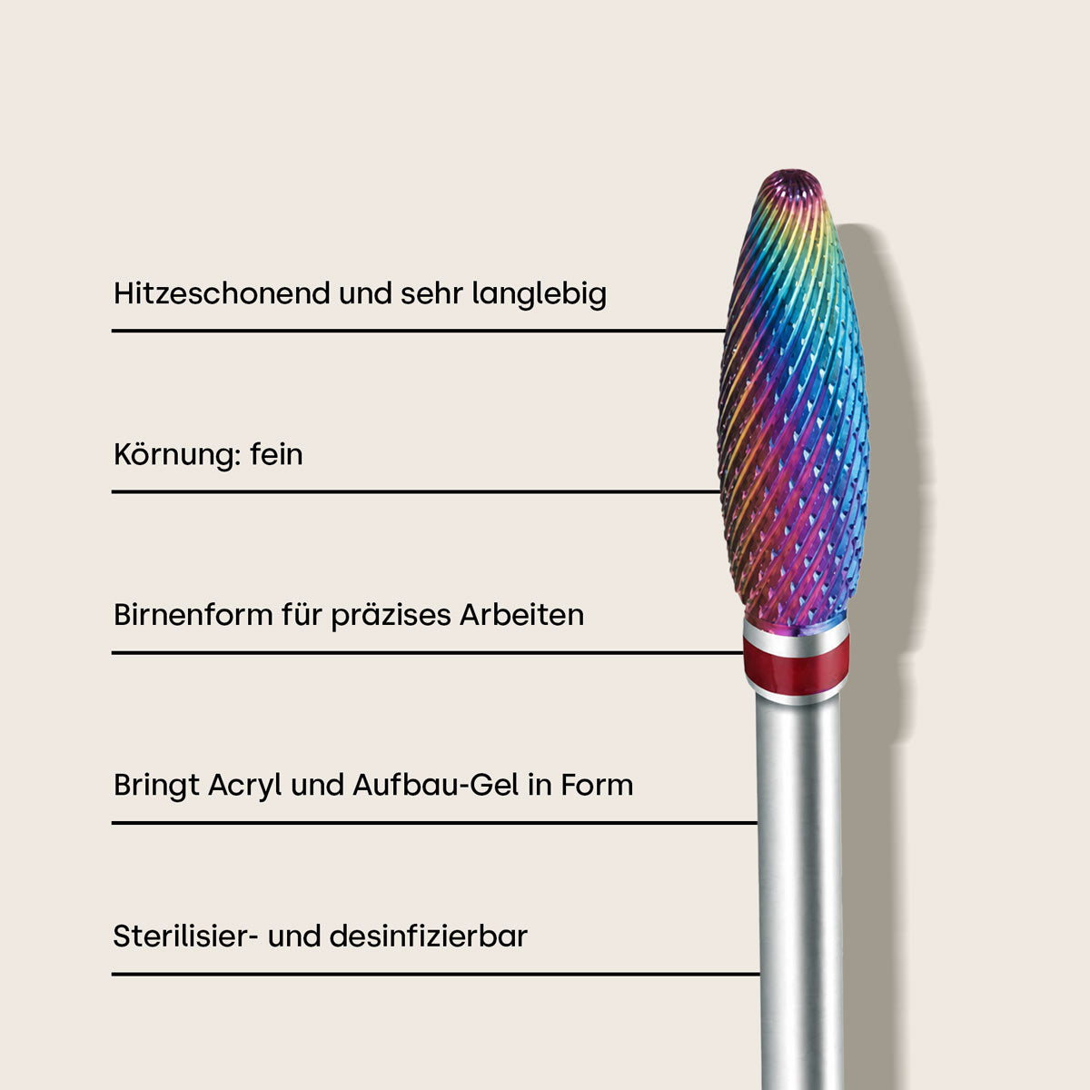 Emmi-Nail Wolfram-Nitrat-Bit Birne fein