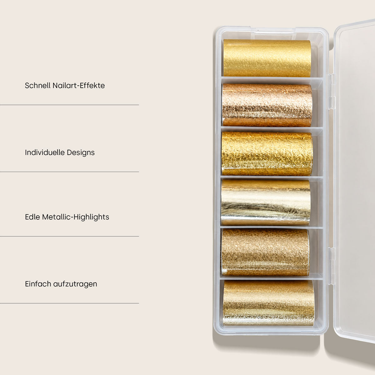 Transferfolie "Golden Glam" 6 Rollen