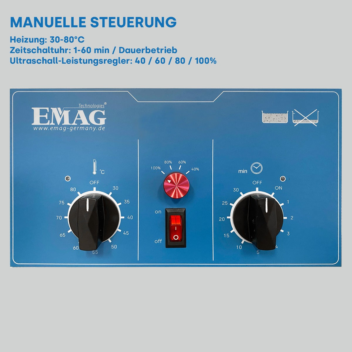 Ultraschallreiniger 2L Emmi-20 HC PLUS
