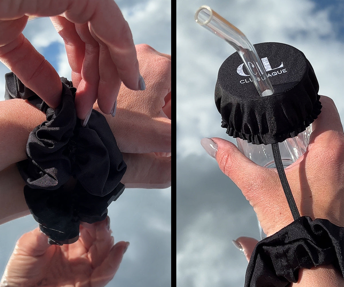 CLUB LAQUE Scrunchie (Haargummi + Getränkeabdeckung)