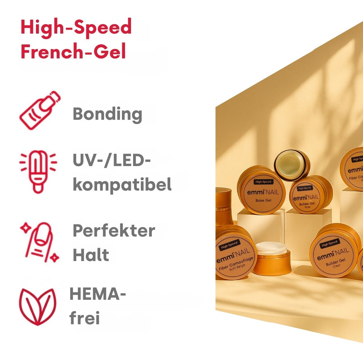 Gel français rapide blanc laiteux