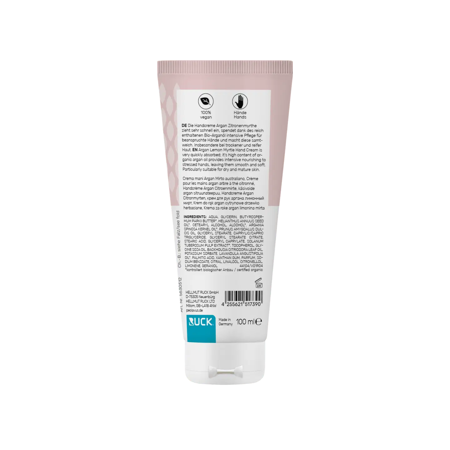 RUCK peclavus Handcreme Argan Zitronenmyrte