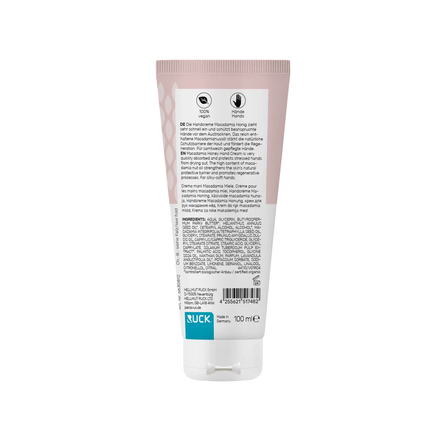 RUCK peclavus Crème mains Macadamia Miel