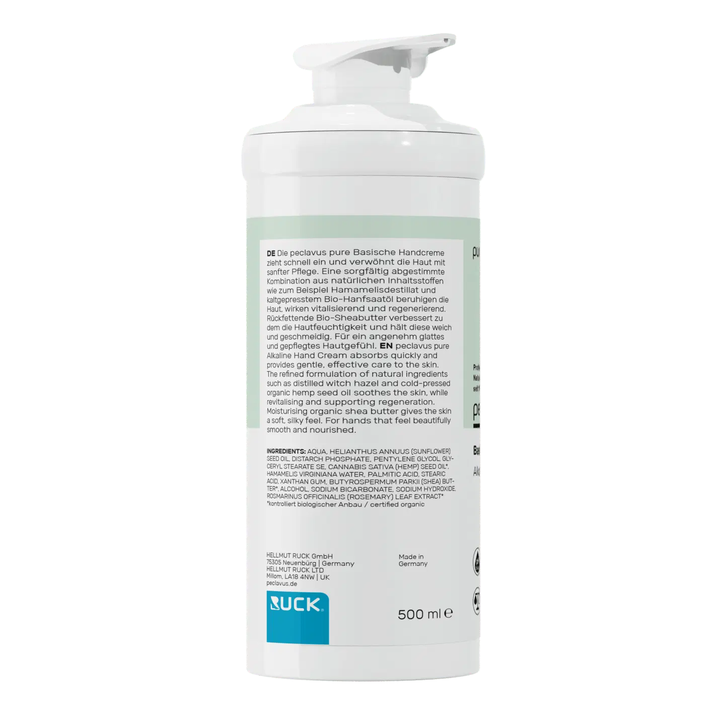 RUCK peclavus pure Crème Mains Basique