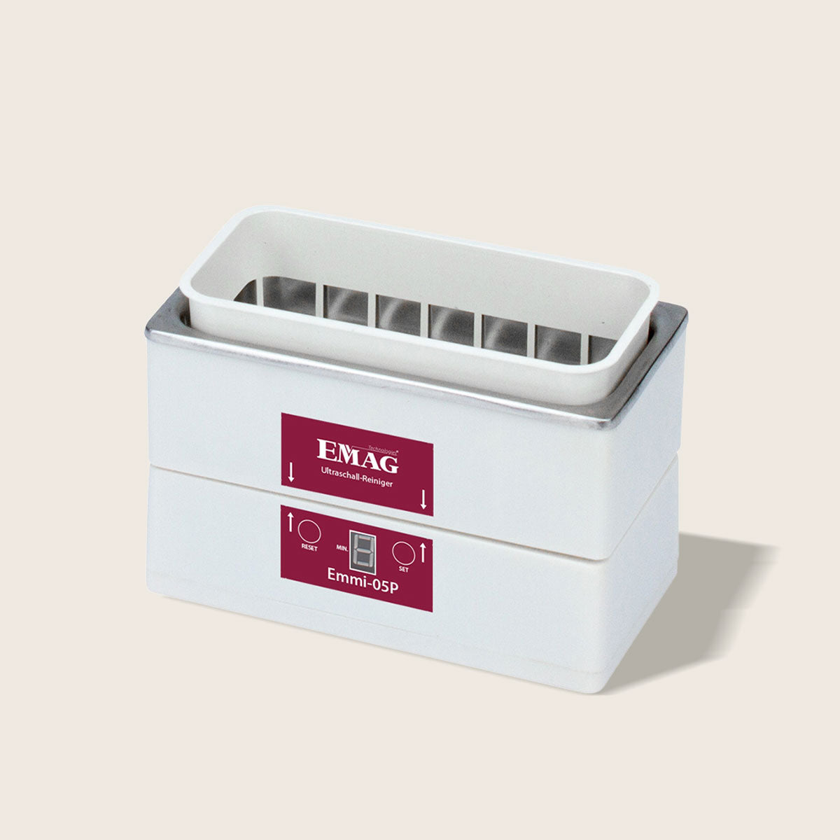 Emmi-05P Ultraschallreiniger mit abnehmbarer Wanne