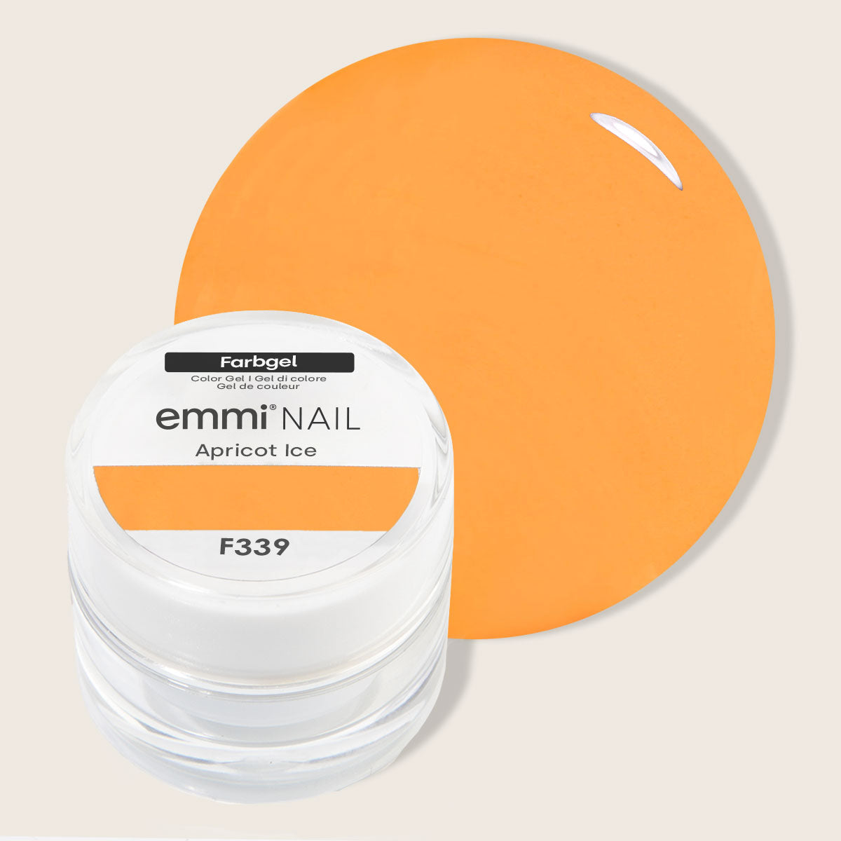 Gel de couleur Emmi-Nail Neon Abricot Ice 5 ml -F339-