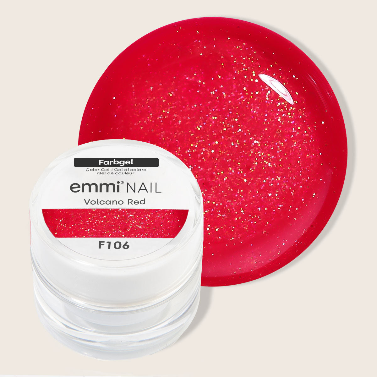 Emmi-Nail Farbgel Volcano Red 5ml -F106-