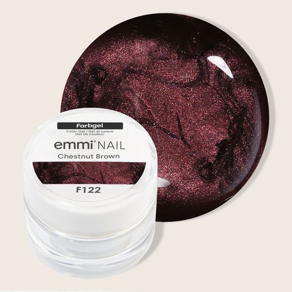 Gel de couleur pour ongles Emmi-Châtain 5 ml -F122-