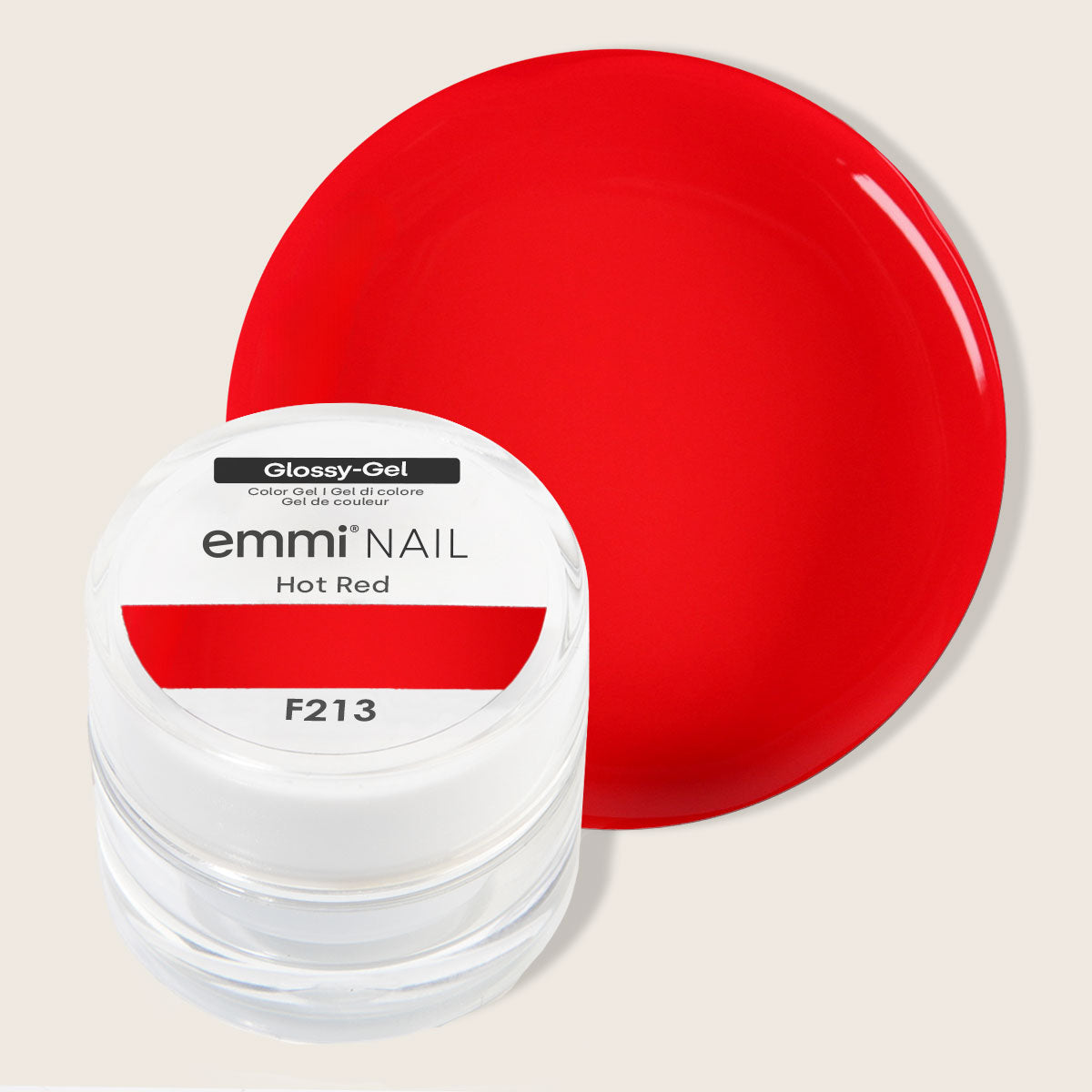 Emmi-Nail Glossy-Gel Hot Red 5ml -F213-