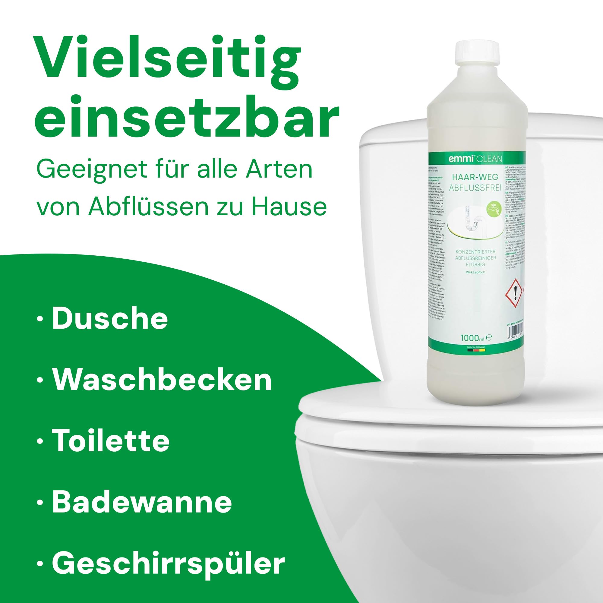 emmi-Clean Haar-Weg Abflussreiniger 1000ml
