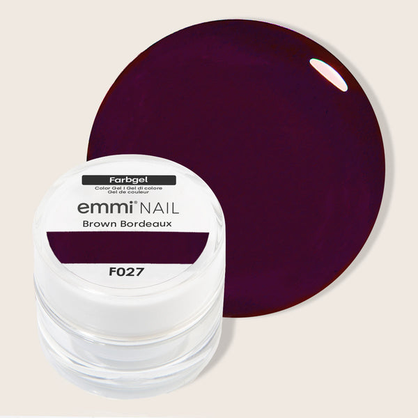Emmi-Nail Gel de couleur Marron Bordeaux 5ml -F027-