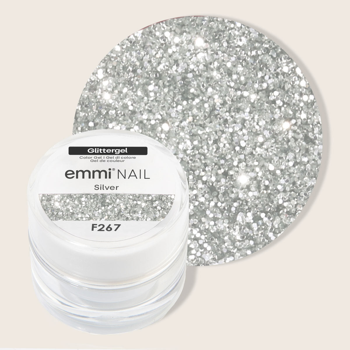 Emmi-Nail Glittergel Silver 5ml -F267-