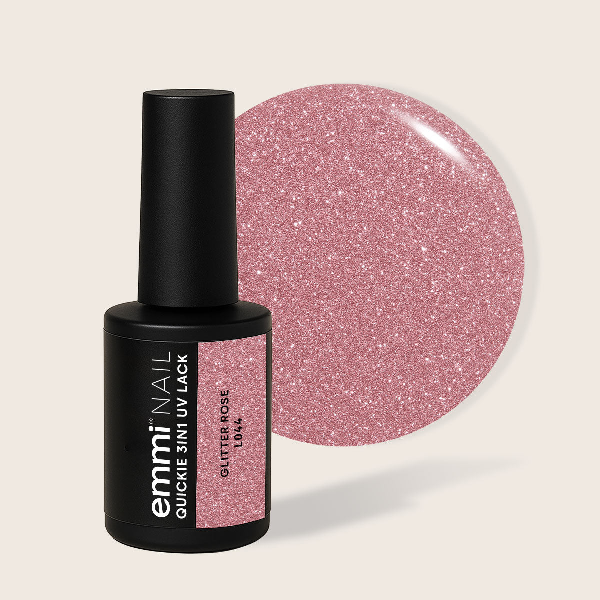 Emmi-Nail Quickie Glitter Rose 3in1 -L044- 