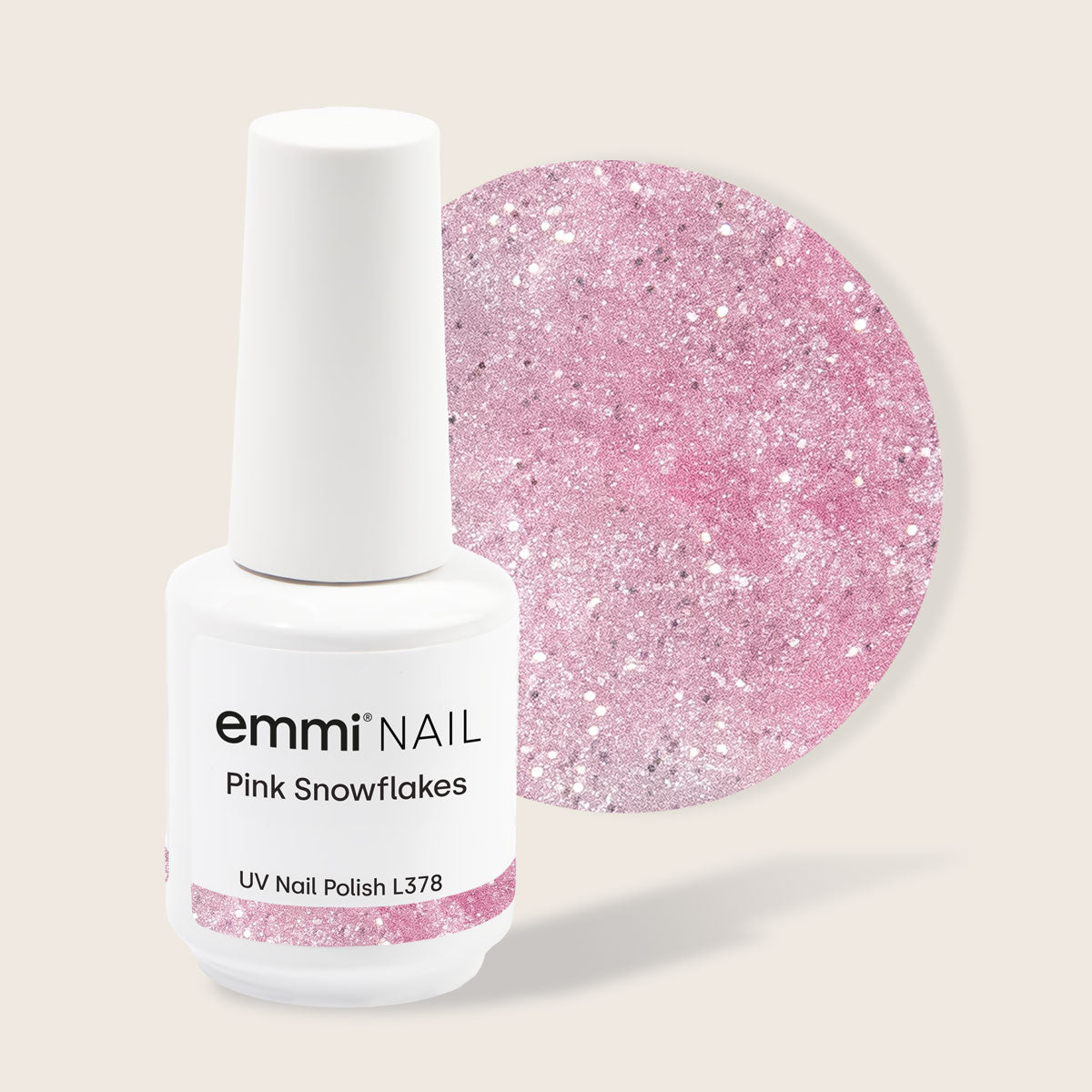 Shellac UV Polish Pink Snowflakes 15ml -L378