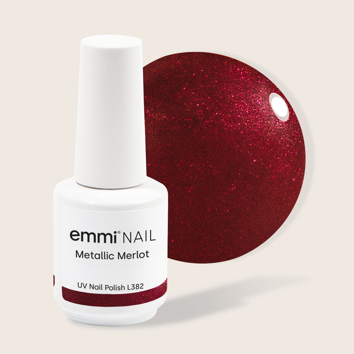 Vernis UV Shellac Métallisé Merlot 15 ml -L382- 