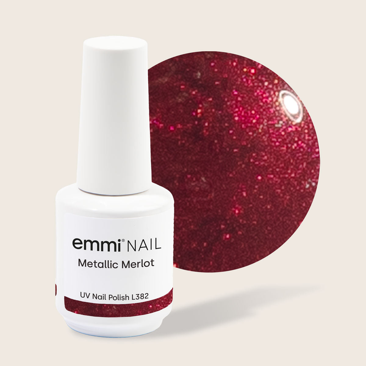 Shellac UV Polish Metallic Merlot 15ml -L382-