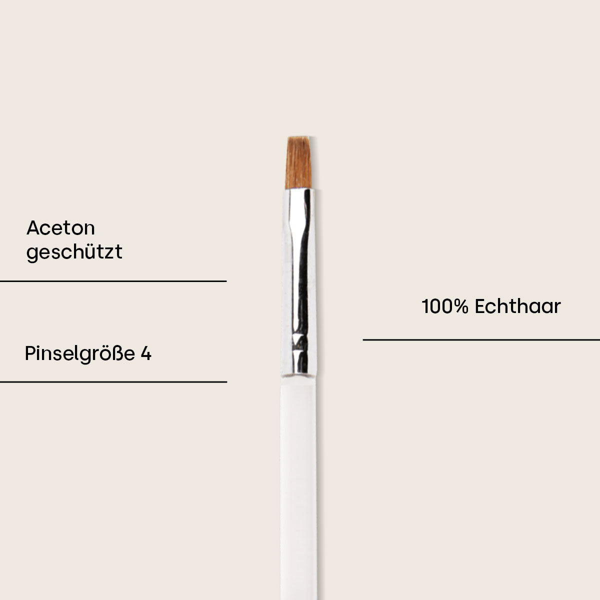 Pinceau gel Emmi-Nail taille 4 100 % cheveux naturels