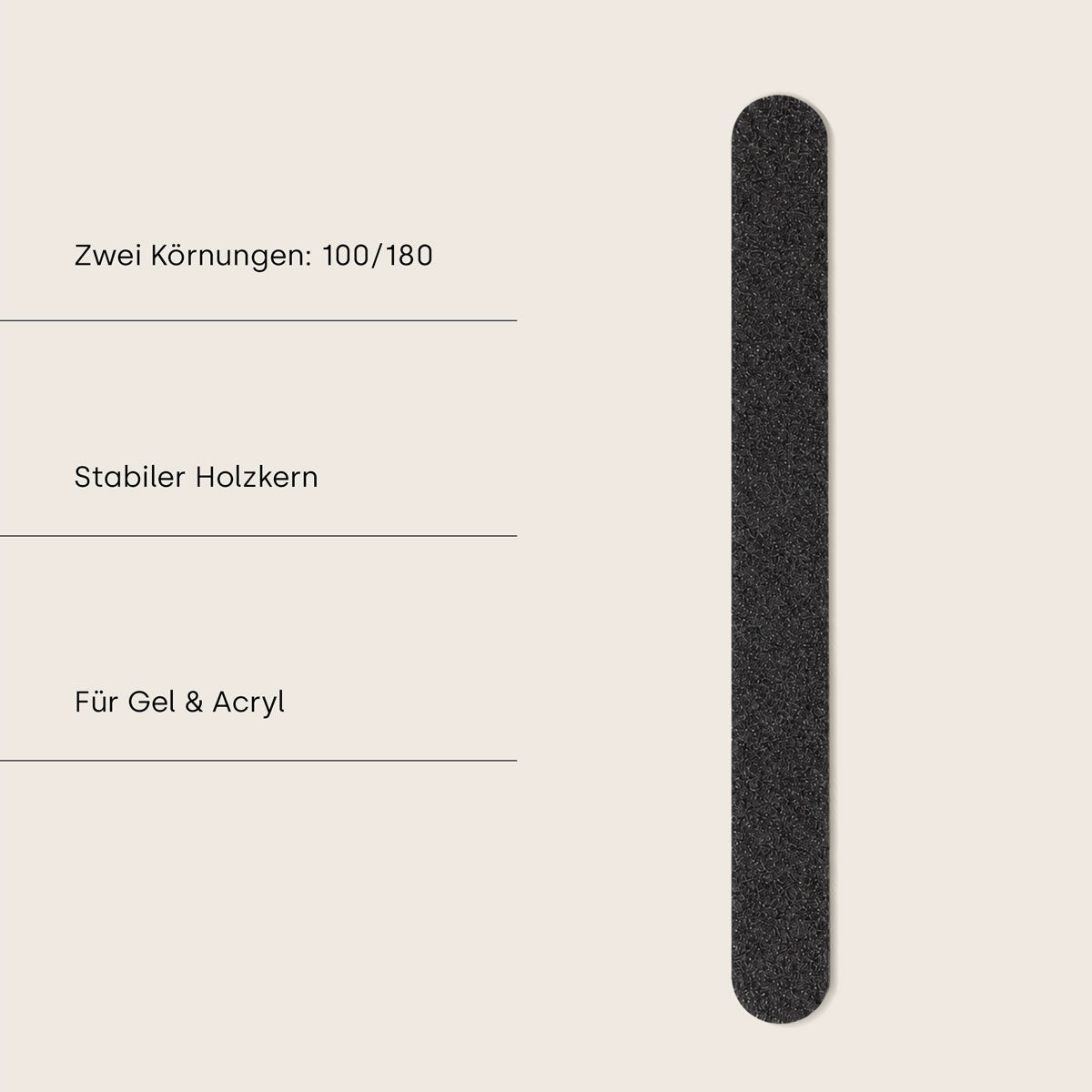 Holzkernfeile schwarz 100/180
