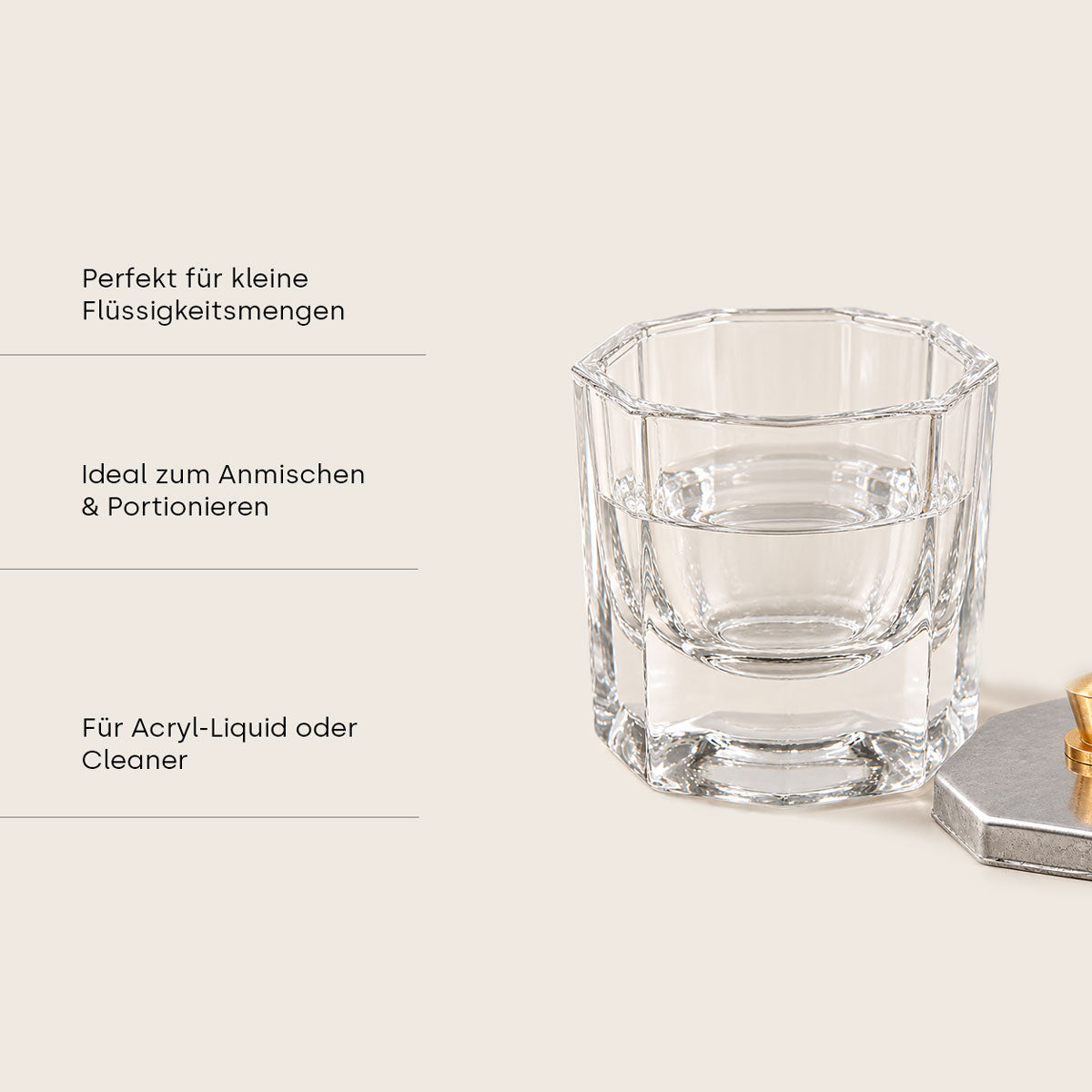 Emmi-Nail Dappen Dish Glasbehälter mit Deckel 7,5ml