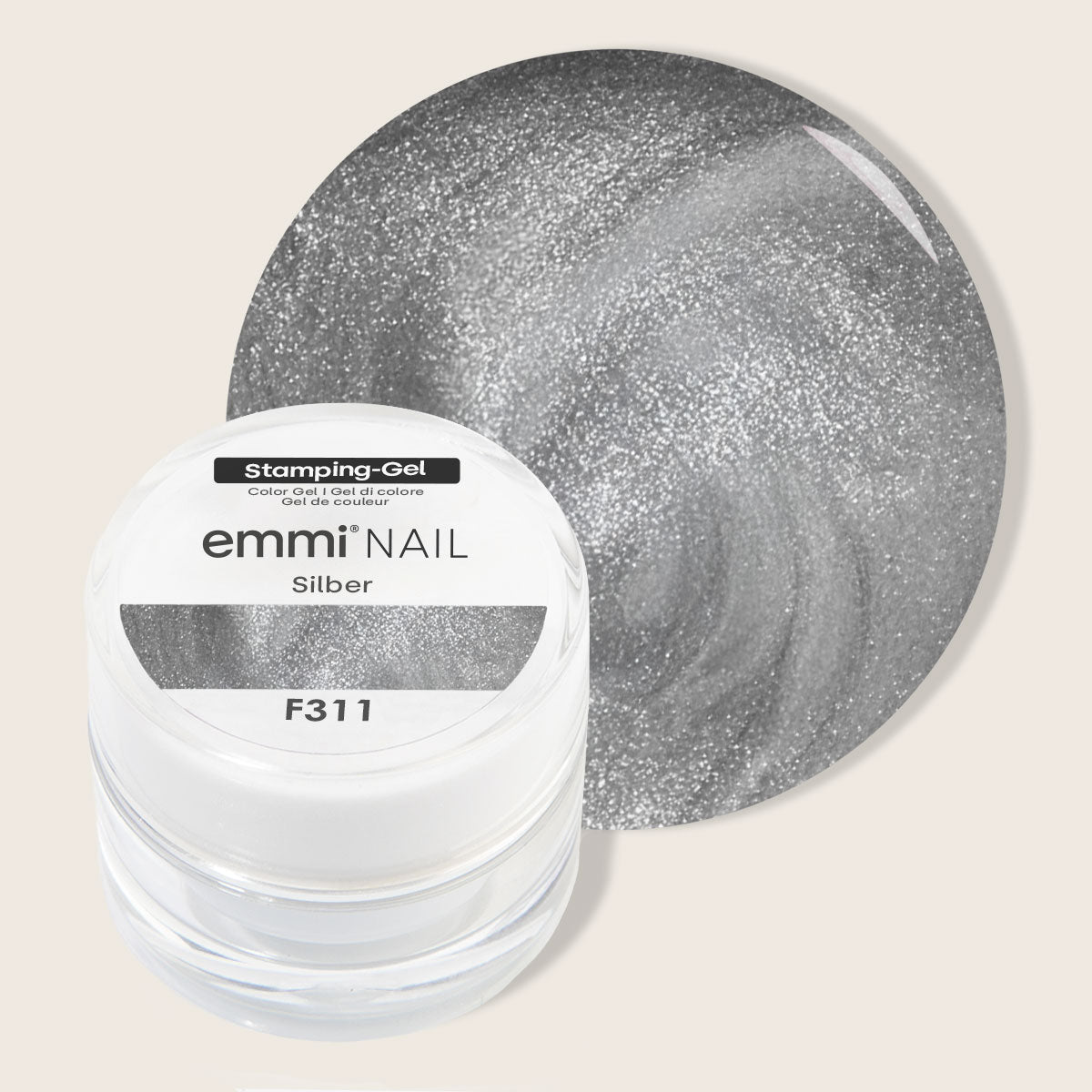 Emmi-Nail Stamping-/Painting-Gel silber 5ml