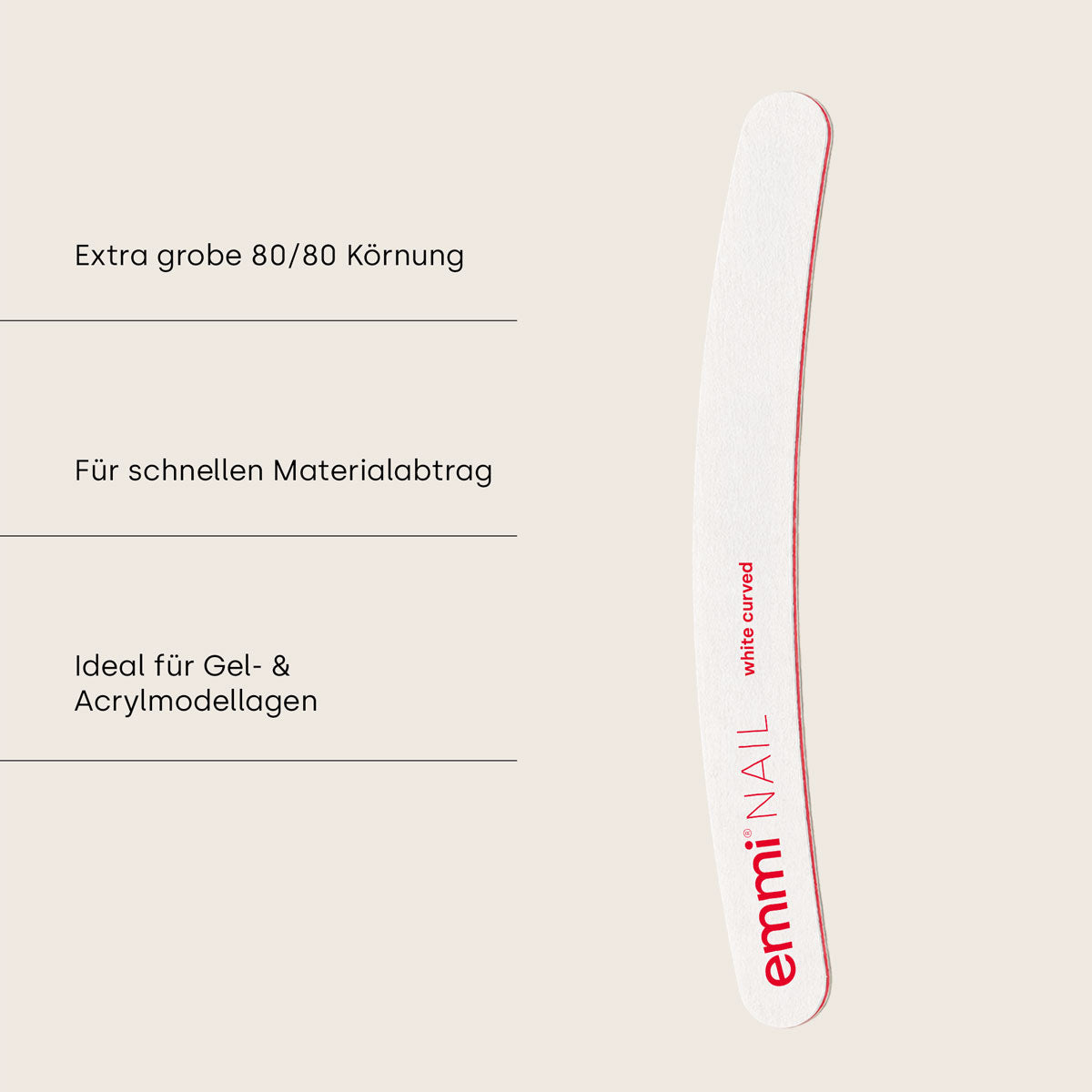 Ergonomicfeile white hard file 80/80