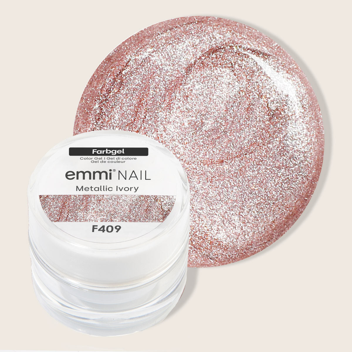 Emmi-Nail Farbgel Metallic Ivory -F409-