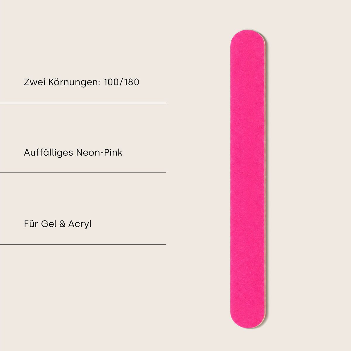 Emmi-Nail Profi-Feile Neon Pink 100/180